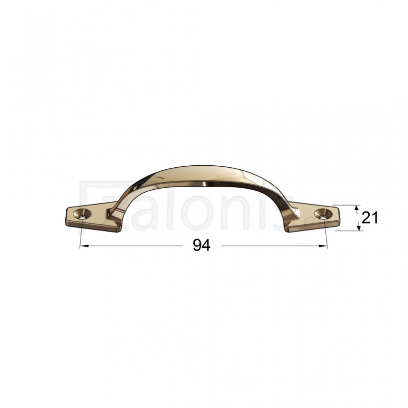 HANDLE WITH EXTERNAL SCREWS 94 / GOLD